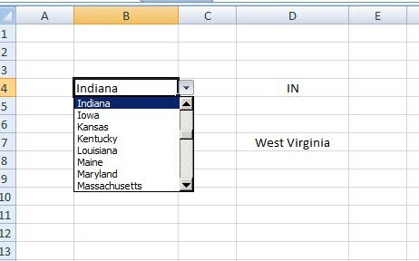 State Abbr with Index+Match+Validation