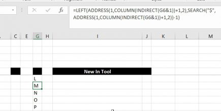 Get column name (columnname as A,B,C, etc) as input inside cell
