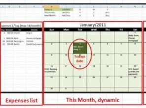 Expenses calendar, FaCal
